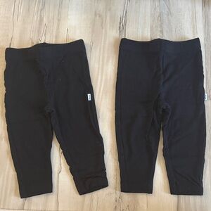 Little Sleepies Black Kids Leggings - Pair of Soft Stretch Bottoms